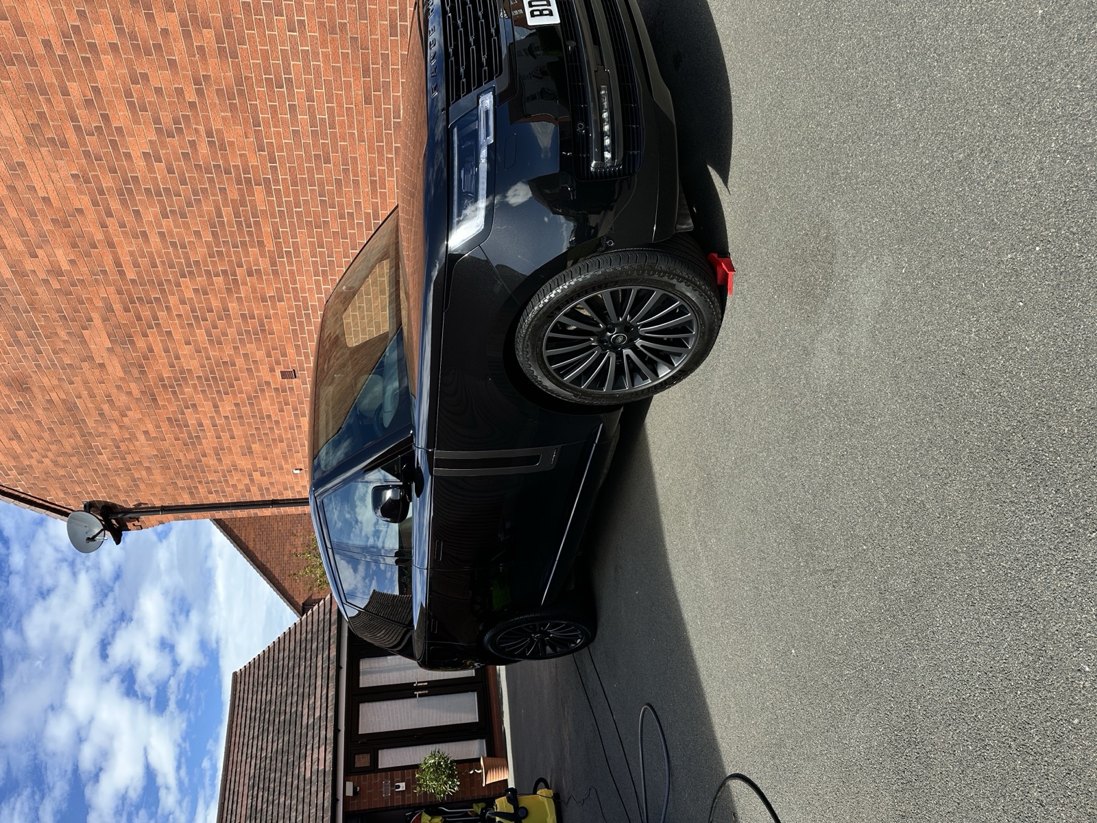 Range Rover exterior detail, gloss black finish
